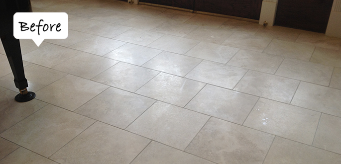 Sir Grout Hartford Travertine Before Honing and Polishing