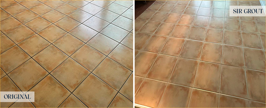 Floors Before and After Our Portland Grout Recoloring Service