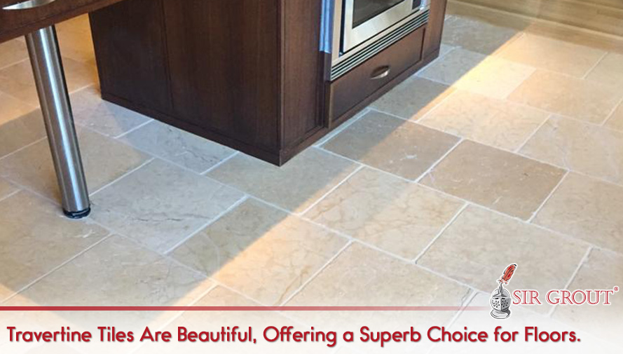 Travertine Kitchen Floor After a Stone Cleaning Service in New Haven, CT