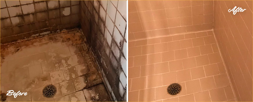 Before and After Our Tile Cleaning and Sealing Service in Manchester, CT