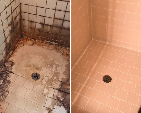 Before and After Our Tile Cleaning Service in Manchester, CT