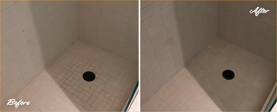 Before and After Our Shower Caulking Services in Plainville, CT