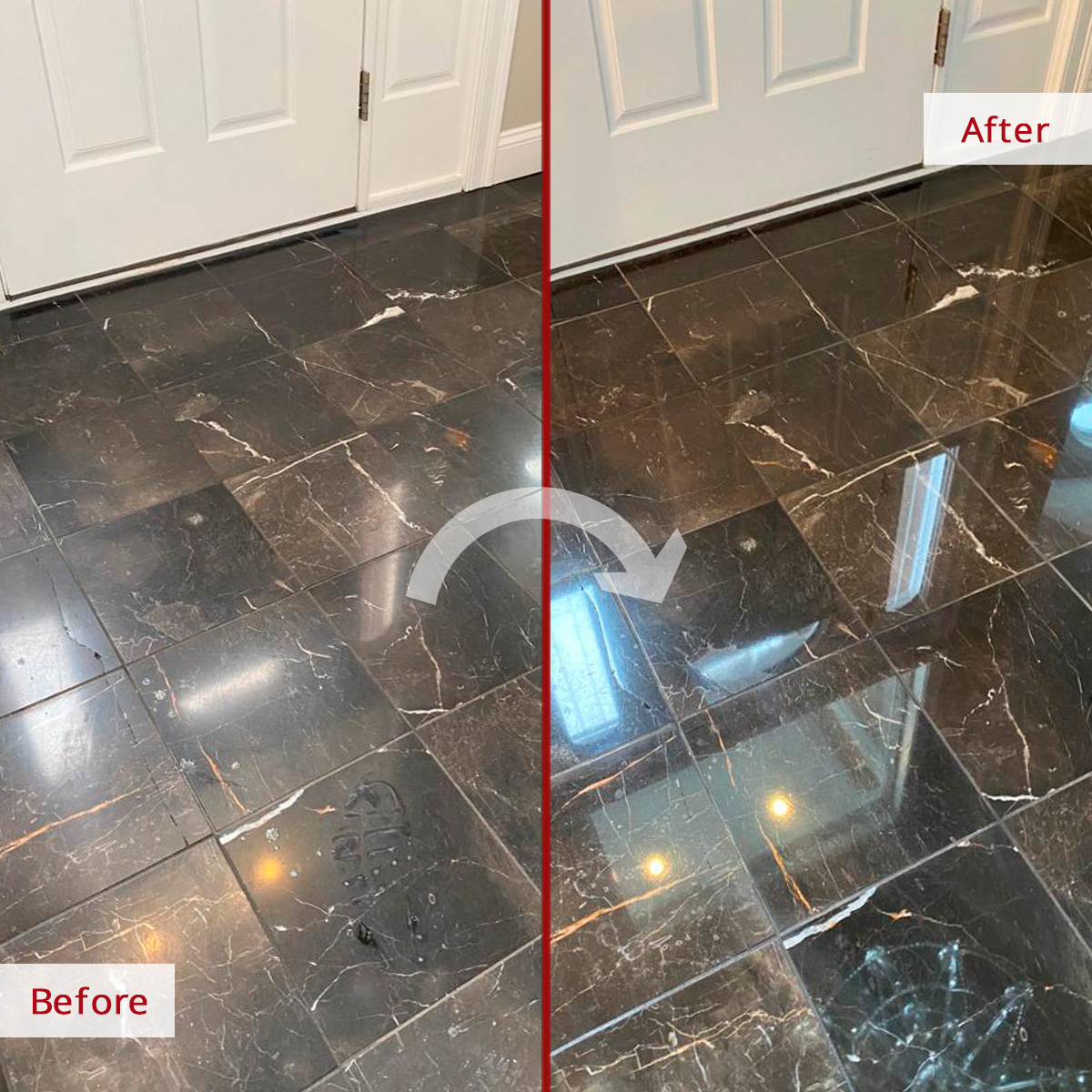 This Marble Floor in Bristol CT Recovered Its Shine After a