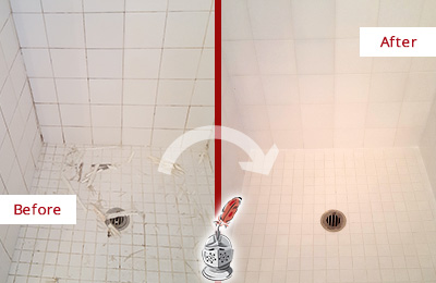 Sir Grout Caulks this Branford Bathroom Re-Caulked To Repair Damaged Caulking Before and After Picture of a Branford Bathroom Re-Caulked To Repair Damaged Caulking